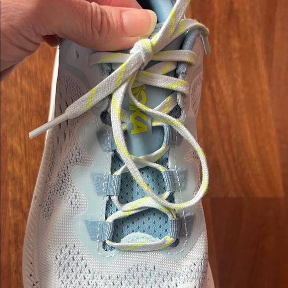 New Hoka Kawana 2 Sneakers - Soft Blue and Lime - Picture 7 of 16